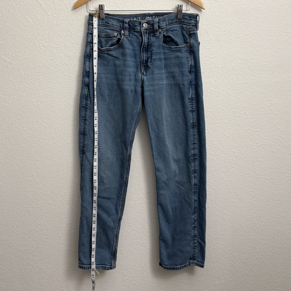 American Eagle AE 90s Straight Stretch Jeans Medium Wash Denim size 6 Short